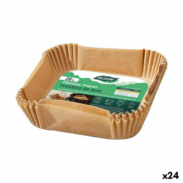 Papier für Heißluftfritteuse Algon 20 cm Fritteuse ohne Öl (24 Stück)
