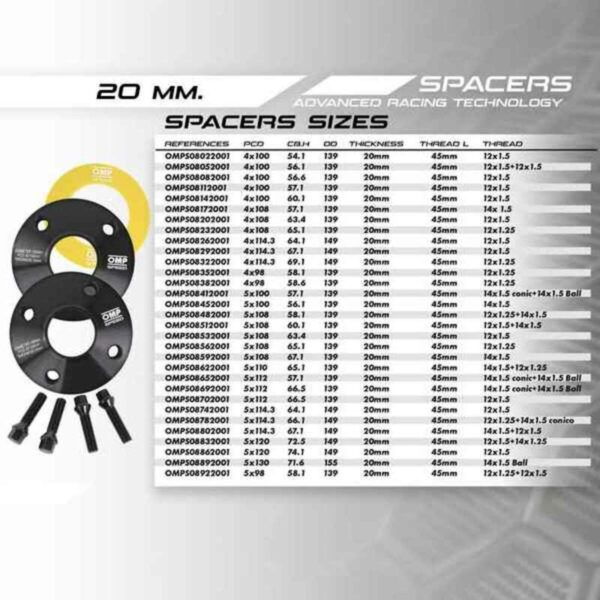 Trennsatz OMP OMPS08112001 PCD 4x100 – Bild 4