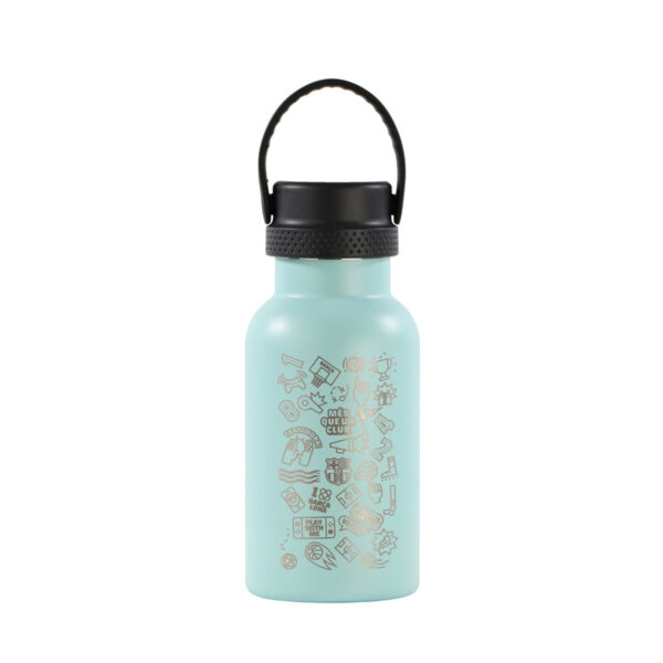 Thermosflasche F.C. Barcelona Granatrot Marineblau Silikon Edelstahl