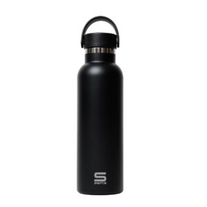 Thermosflasche Safta Negro Schwarz Silikon Edelstahl
