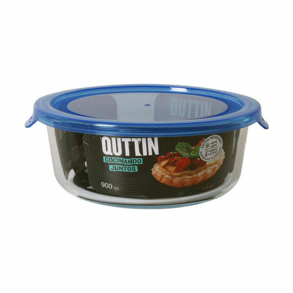 Runde Lunchbox mit Deckel Quttin   Blau 900 ml (6 Stück) – Bild 2