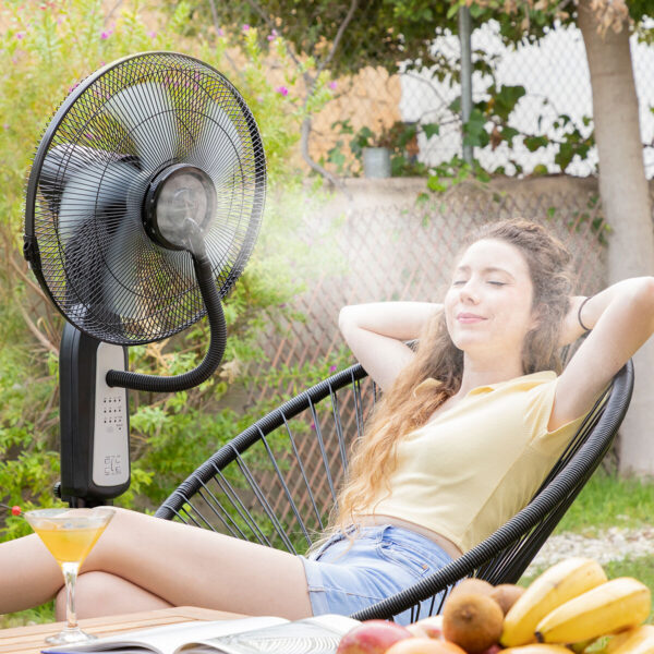 Standventilador und -vernebler mit Fernbedienung InnovaGoods Mistinn Schwarz 90 W 2,8 L – Bild 8