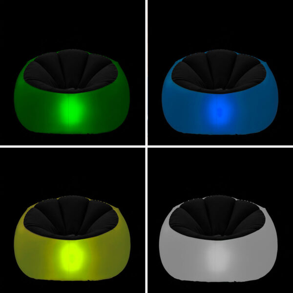 Aufblasbarer Sessel mit buntem LED-Licht und Fernbedienung Chight InnovaGoods – Bild 4