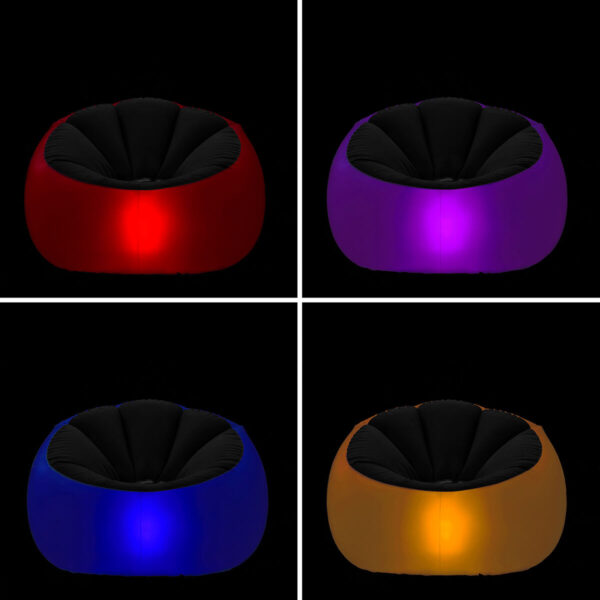 Aufblasbarer Sessel mit buntem LED-Licht und Fernbedienung Chight InnovaGoods – Bild 5