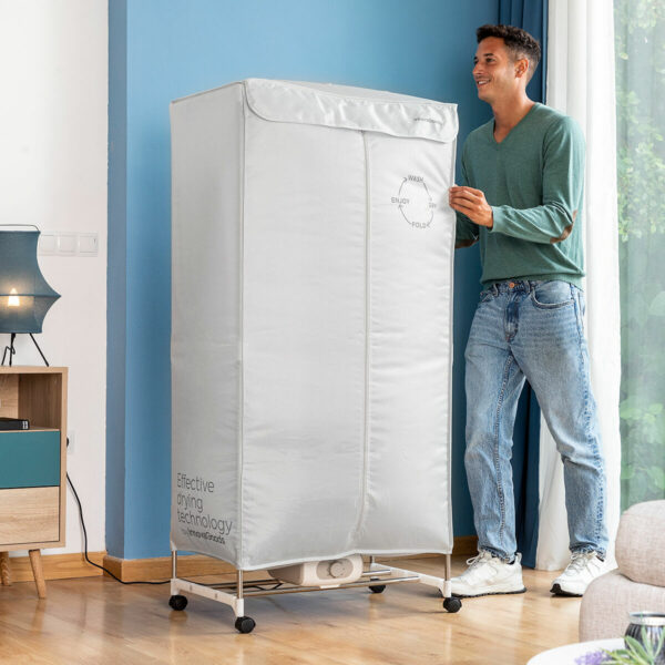 Tragbarer elektrischer Wäschetrockner mit 2 Höhen Dupledry InnovaGoods 1200 W – Bild 5