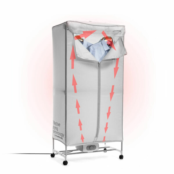 Tragbarer elektrischer Wäschetrockner mit 2 Höhen Dupledry InnovaGoods 1200 W – Bild 8