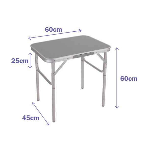 "Marbueno Klappbarer Aluminiumtisch D25 Gemischt Camping und Strand 60X45X25/60 cm 10012" – Bild 4
