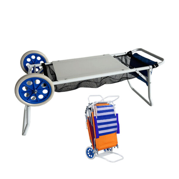 Marbueno Wagen tragstühle Stahl konvertierbar Tisch Camping und Strand 108X51X51 cm 10362 – Bild 2