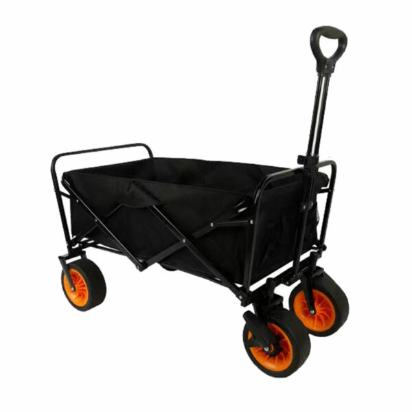 Marbueno Faltbarer Multifunktionswagen Stahl 200 KG Schwarz Garten Strand Camping 86X50X59 cm