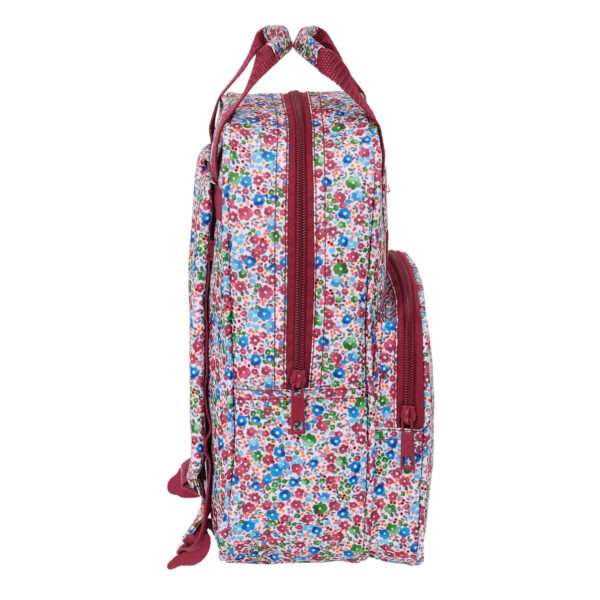 Schulrucksack Nait Nait Flores coimbra burdeos Burgunderrot 20 x 28 x 8 cm – Bild 2