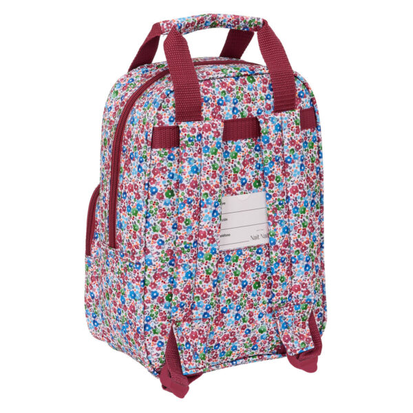 Schulrucksack Nait Nait Flores coimbra burdeos Burgunderrot 20 x 28 x 8 cm – Bild 3