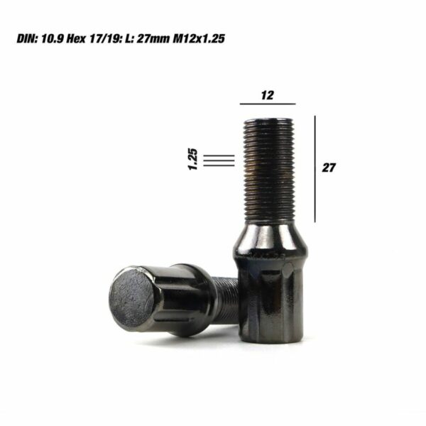 Set Muttern OMP 27 mm Anthrazit 20 uds M12 x 1,25 – Bild 2