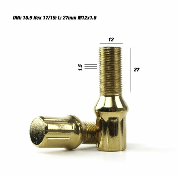 Set Muttern OMP 27 mm Gelb 20 uds M12 x 1,50 – Bild 2