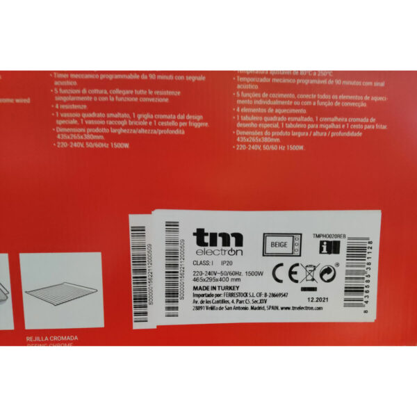 Fritteuse TM Electron 1500 W (43,5 x 26,5 x 38 cm) – Bild 3
