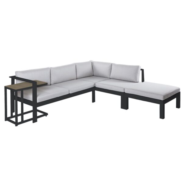 Gartenbank Agnes Graphit 224 x 224 x 65,5 cm Ecke