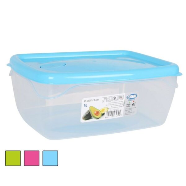 Rechteckige Lunchbox mit Deckel Dem 5 L rechteckig 29,5 x 21,5 x 11,7 cm (8 Stück) – Bild 2