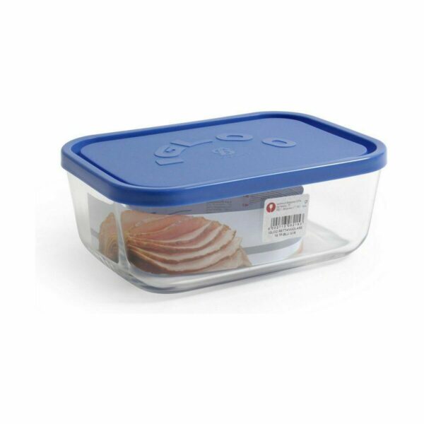 Lunchbox Borgonovo Blau rechteckig 1,3 L 19 x 13,5 x 7,2 cm (12 Stück) – Bild 2