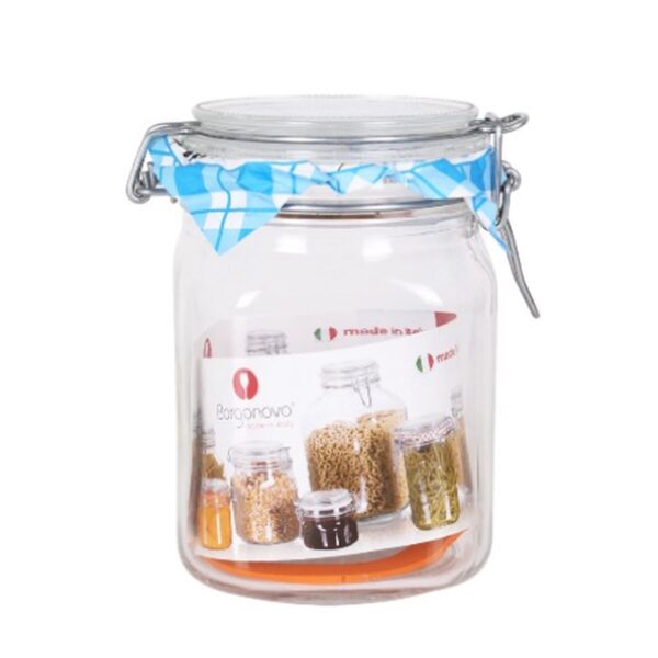 Topf Borgonovo Luftdicht Durchsichtig Kristall 1L 10,5 x 10,5 x 15,5 cm (6 Stück) – Bild 2