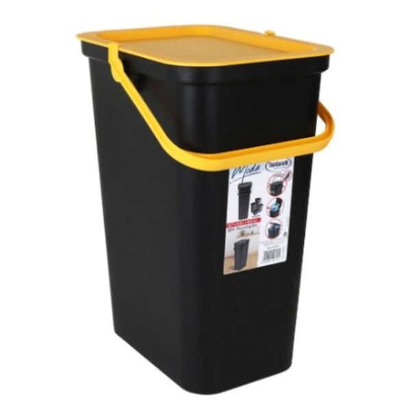 Recycling Papierkorb Tontarelli Moda Gelb Schwarz 24 L (6 Stück) – Bild 2