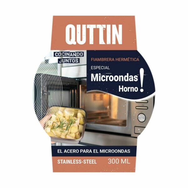 Lunchbox hermetisch Quttin kreisförmig Edelstahl Silberfarben 300 ml Stahl (12 Stück) – Bild 3