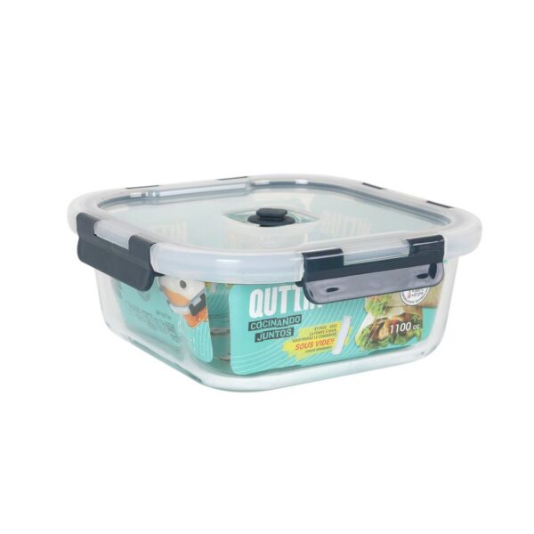 Lunchbox hermetisch Quttin karriert 1,1 L 18,8 x 18,8 x 7,5 cm (6 Stück) – Bild 2