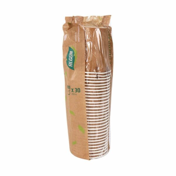 Gläserset Algon Einwegartikel Pappe Kraftpapier 30 Stücke 250 ml (20 Stück) – Bild 3