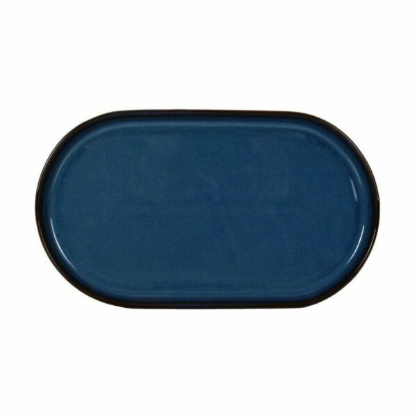 Tablett für Snacks La Mediterránea Chester Blau Oval 30,5 x 17,5 x 2,8 cm (8 Stück) – Bild 2