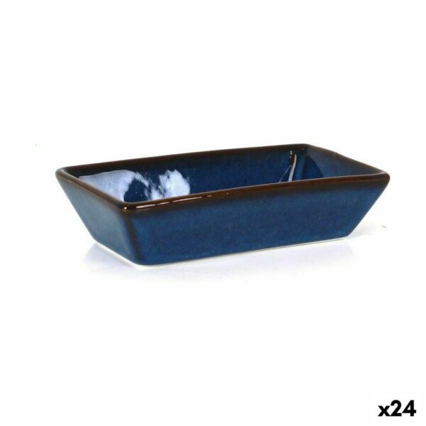 Schüssel für Vorspeisen La Mediterránea Pica-pica Blau rechteckig 13,8 x 7,2 x 3,2 cm (24 Stück)