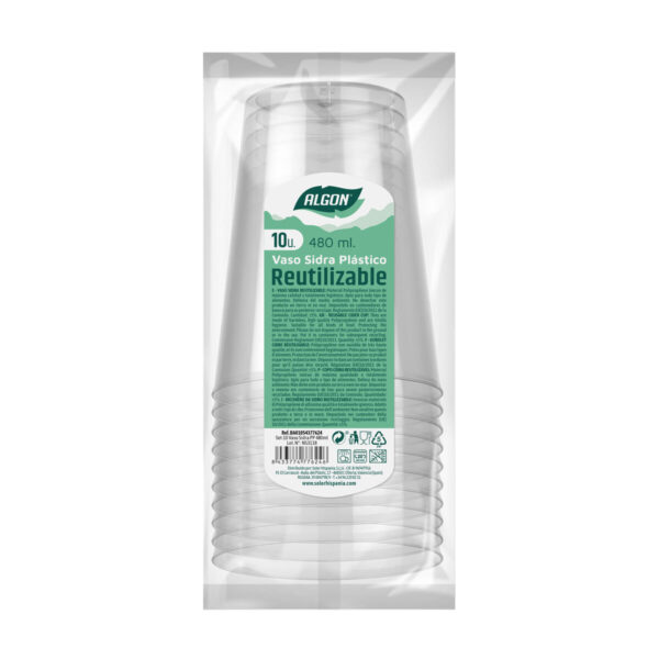 Mehrweg-Gläser-Set Algon Cider Durchsichtig 10 Stücke 480 ml (20 Stück) – Bild 2