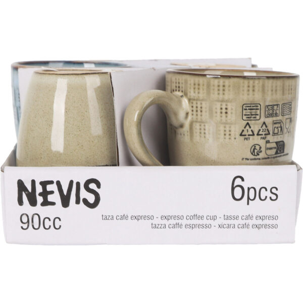 Tasse Kaffee und Tee La Mediterránea Nevis 90 ml (36 Stück) – Bild 4