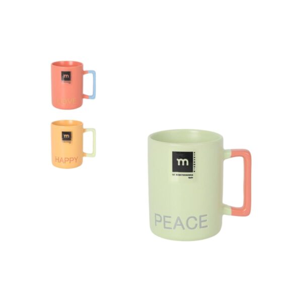 Tasse Kaffee und Tee La Mediterránea Love & Peace 180 ml (36 Stück) – Bild 2