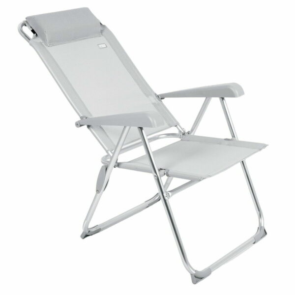 Gepolsterte Campingstuhl Aktive Neigbar Grau 44 x 55 x 101 cm – Bild 3