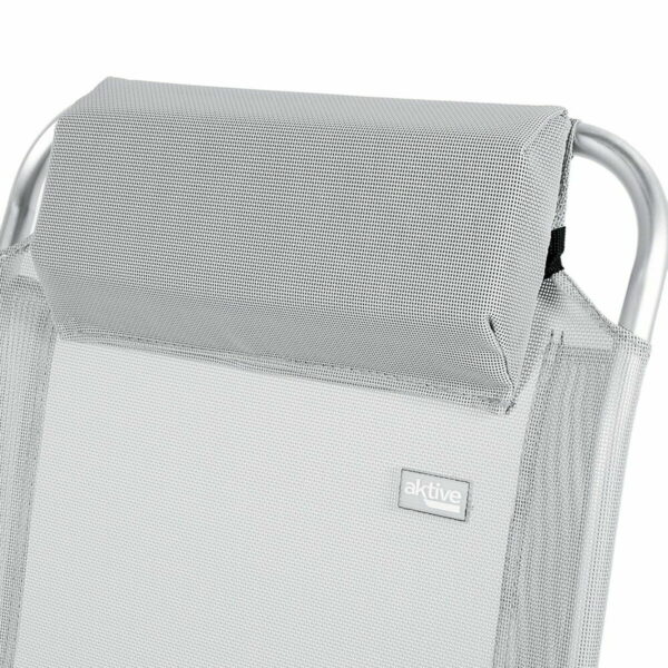 Gepolsterte Campingstuhl Aktive Neigbar Grau 44 x 55 x 101 cm – Bild 4