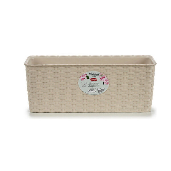 Blumenkasten Stefanplast 15,5 x 13,5 x 38,5 cm Beige Kunststoff (12 Stück) – Bild 2