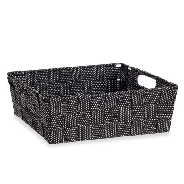 Mehrzweckkorb Kipit 79810 Schwarz Stoff 3 L 23 x 8 x 27 cm 27 x 8 x 23 cm Geflochten (48 Stück) – Bild 2