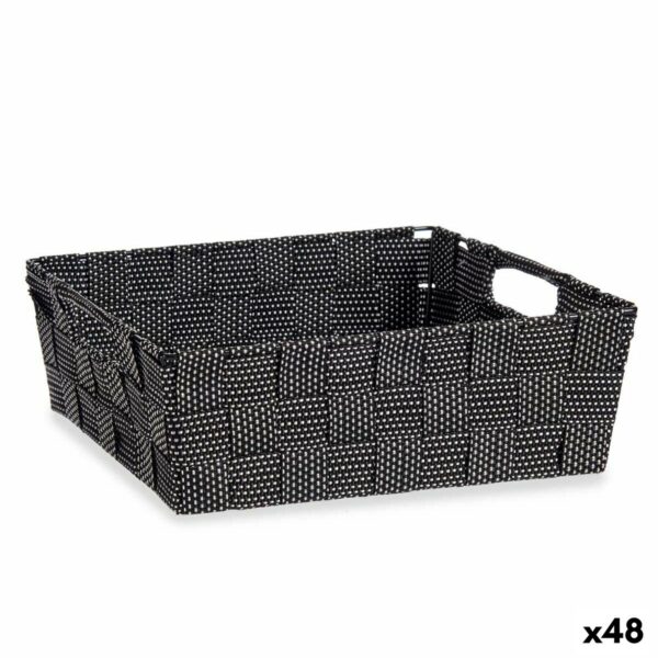 Mehrzweckkorb Kipit 79810 Schwarz Stoff 3 L 23 x 8 x 27 cm 27 x 8 x 23 cm Geflochten (48 Stück)