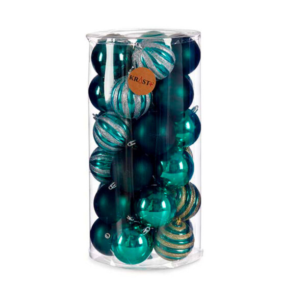 Weihnachtskugeln-Set Blau PVC 8 x 9 x 8 cm (4 Stück) – Bild 3