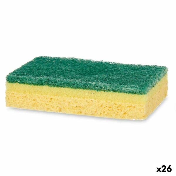 Scheuerschwämme-Set Gelb grün Cellulose Abrasive Faser 10,5 X 6,7 X 2,5 cm – Bild 2