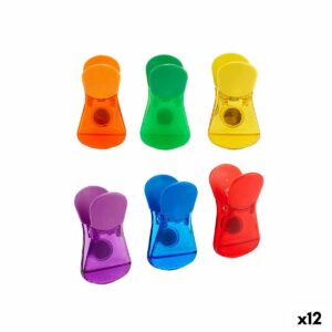 Verschlussclips Kinvara CK60429 Bunt Kunststoff Plattenspeicher 6 Stücke (12 Stück)