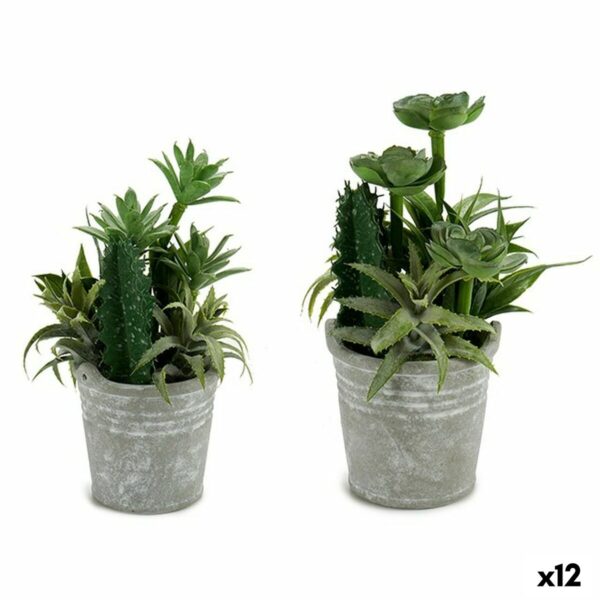 Dekorationspflanze Ibergarden XD18-1182A-B Kunststoff Zement 15 x 24 x 15 cm (12 Stück)
