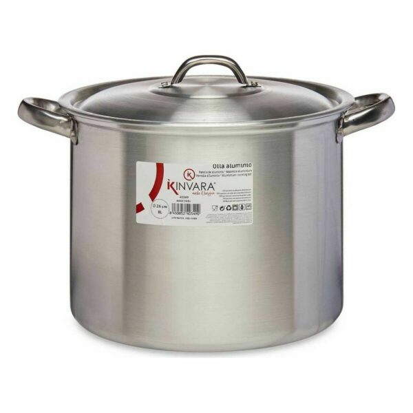 Kochtopf mit Deckel Kinvara 100035 Silberfarben Aluminium Ø 24 cm (6 Stück) – Bild 2