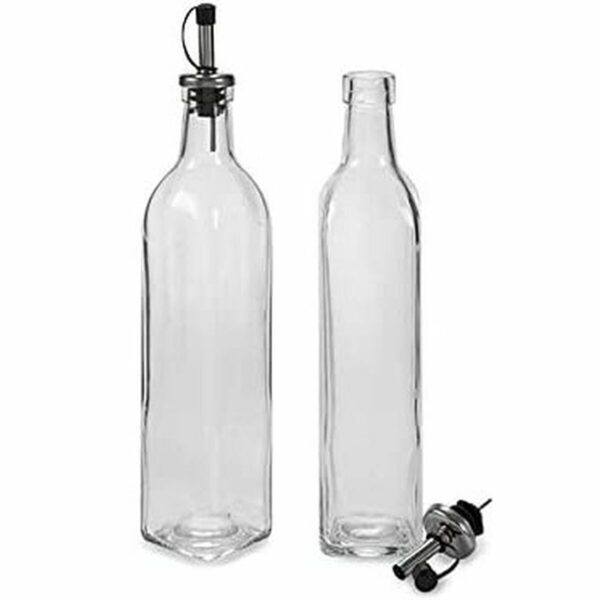 Öl- und Essig-Set Vivalto WJ6079-L Durchsichtig Glas Kristall 2 x 50 ml 5,7 x 29,5 x 5,7 cm (12 Stück) – Bild 2