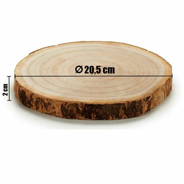 Dekorativer Baumstamm Braun 18 x 2 x 18 cm (18 Stück) – Bild 3