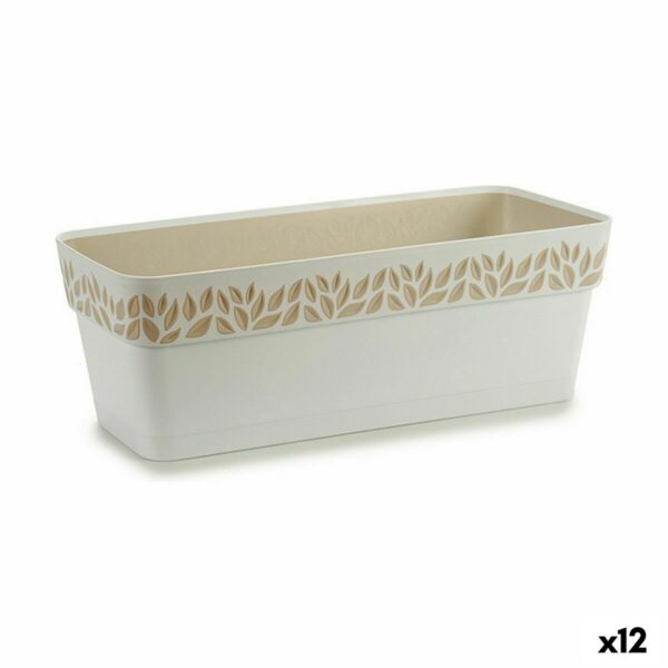 Blumenkasten Stefanplast Cloe Weiß Kunststoff 49,5 x 17 x 19 cm (12 Stück)