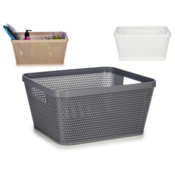 Mehrzweckkorb Kipit 4720 Weiß Beige Grau Kunststoff 5 L 29,5 x 13 x 23 cm (18 Stück) – Bild 2