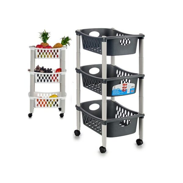 Gemüsewagen Stefanplast Weiß Anthrazit Kunststoff 40 x 29,5 x 68,5 cm (44 Unidades) – Bild 2