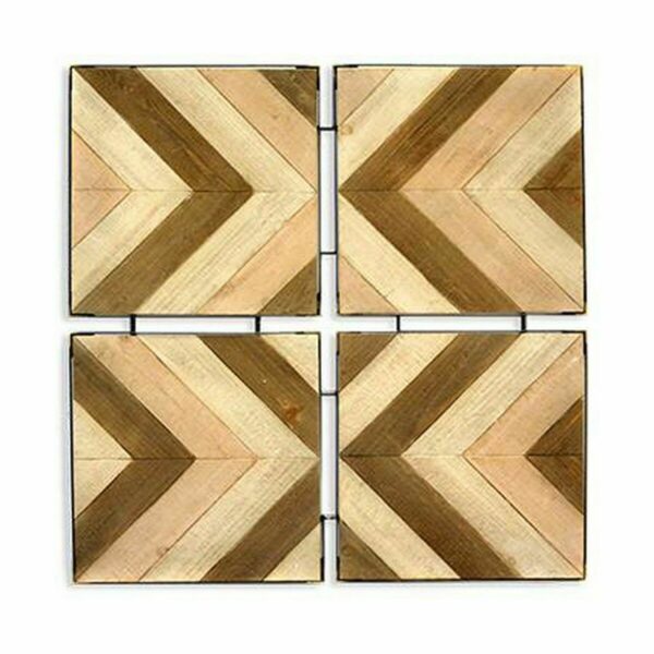 Wanddekoration Bafana Braun Beige 3 x 82,5 x 82,5 cm (2 Stück) – Bild 2