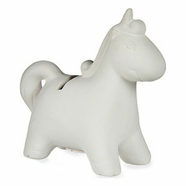 Sparschwein zum Anmalen Pincello 87766 aus Keramik Einhorn 6,4 x 13 x 14 cm (12 Stück) – Bild 3