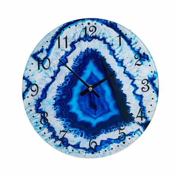 Wanduhr Marmor Blau Kristall 30 x 4 x 30 cm (4 Stück) – Bild 2