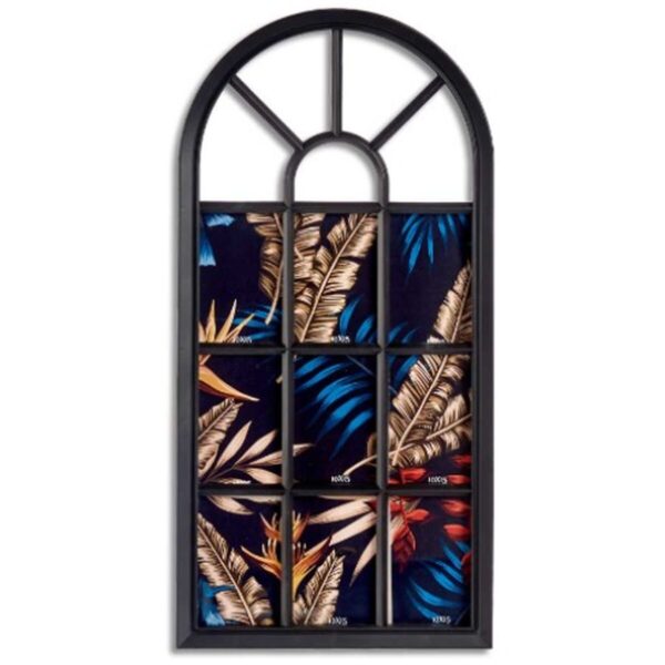 Bilderrahmen für die Wand Fenster Schwarz Glas Kunststoff 34,5 x 2,5 x 69,5 cm (6 Stück) – Bild 2